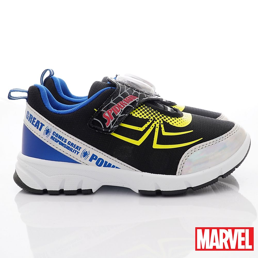 漫威MARVEL - 台灣製蜘蛛人電燈運動鞋(中小童段)-運動鞋-黑藍