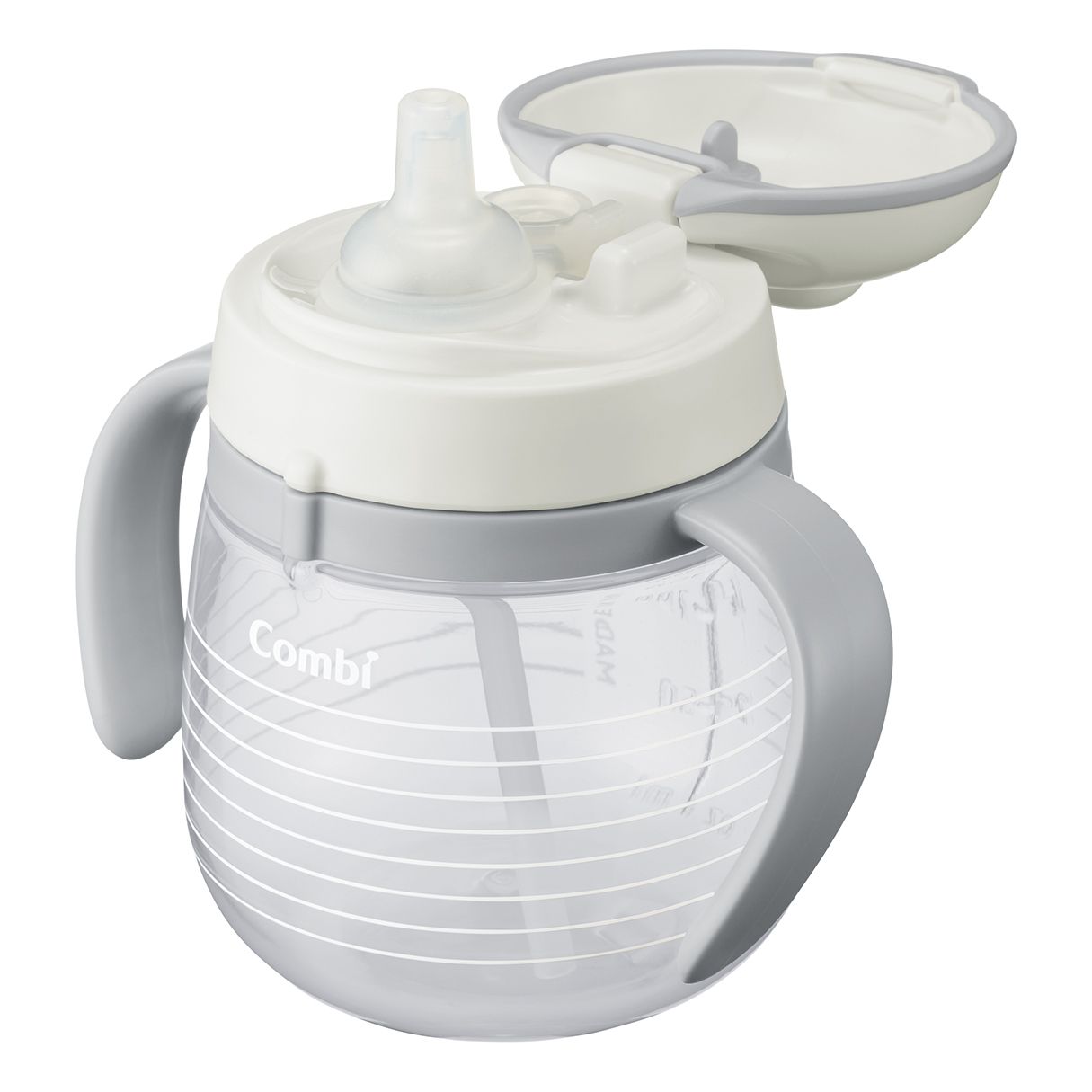 日本 Combi - LakuMug樂可杯第1階段啜飲杯-水杯-簡單生活 (4個月以上)-240ml