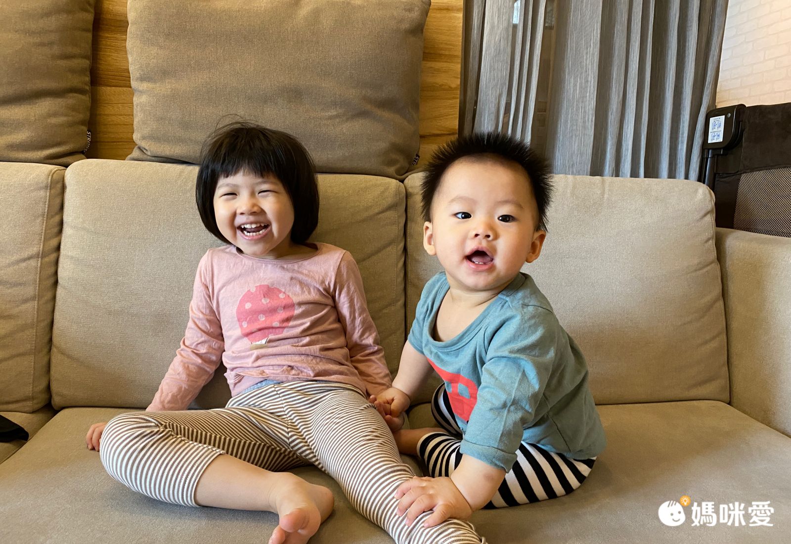 akachan honpo - 男長袖家居服CoCupa背部為棉紗-藍色