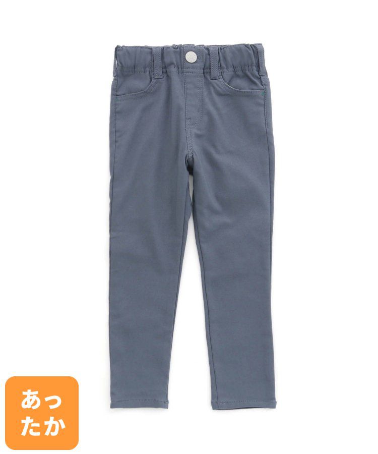 日本 BREEZE - 內刷毛輕量彈力合身長褲-灰格紋