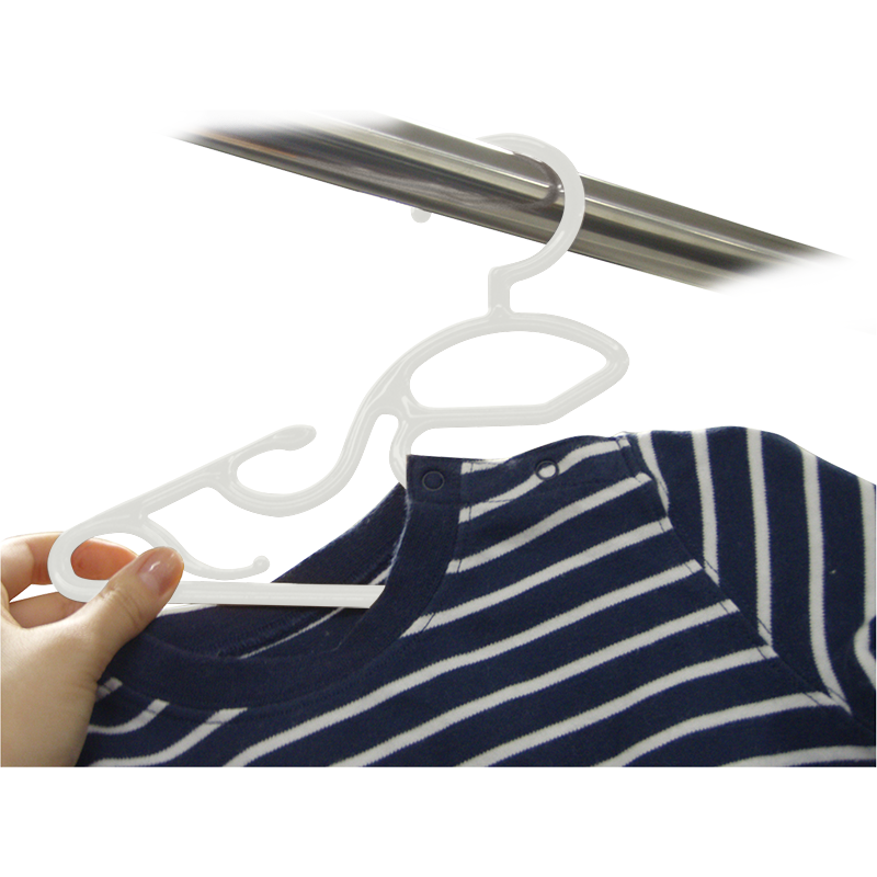 akachan honpo - 直接掛上也OK嬰幼兒服用衣架-20個-白色