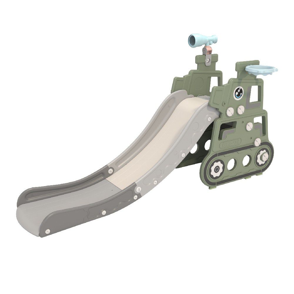 Kikimmy - 坦克造型溜滑梯-蘇格蘭綠