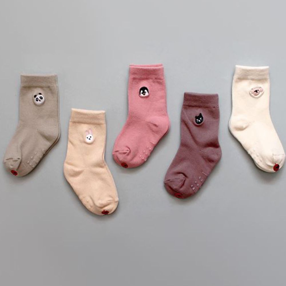 韓國 Kokacharm - 韓國製踝襪-五件組-Tiny Socks