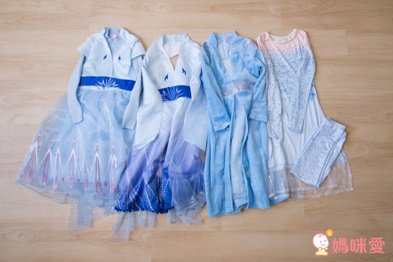 閃亮冰雪女王長袖洋裝-藍色