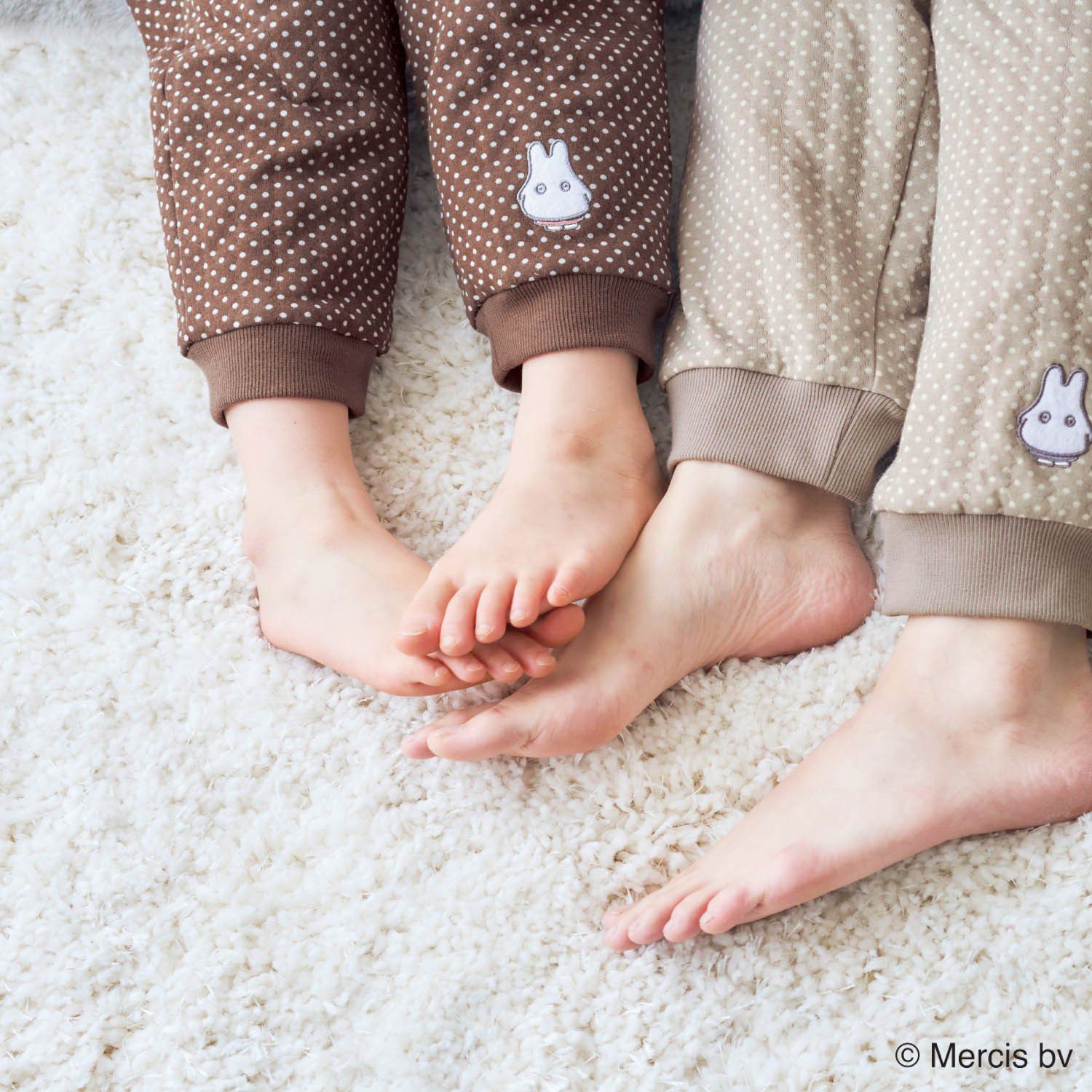 日本千趣會 - (兒童) Hotcott 米飛兔 純棉鋪棉家居服/睡衣-紫灰