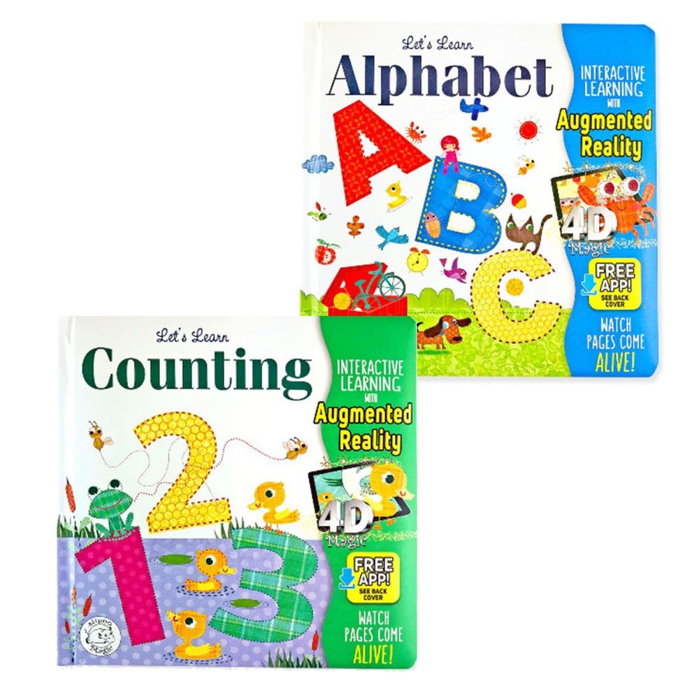 Little Hippo Books - 【第一套大能力小套書】2書組：一起學123+一起學ABC』-一起學123+一起學ABC[4D書]