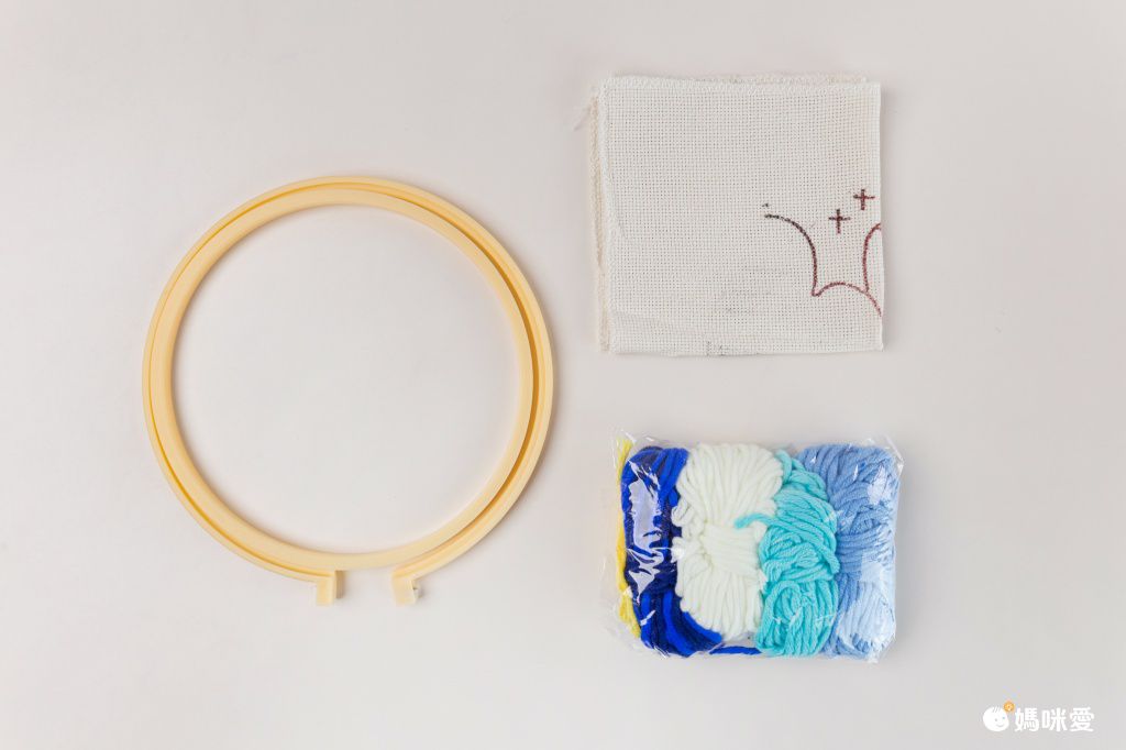 DIY手工毛線刺繡/俄羅斯戳戳繡(含外框+可調檔戳戳筆)-貓咪 (約25x30cm)