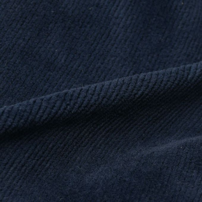 akachan honpo - 10分燈心絨褲-膝蓋圖案-深藍色