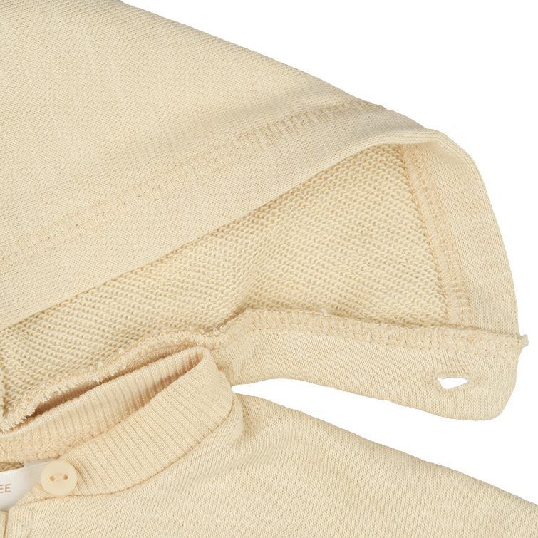 akachan honpo - 連帽外套 粗節紗-毛圈內裡-淺卡其色