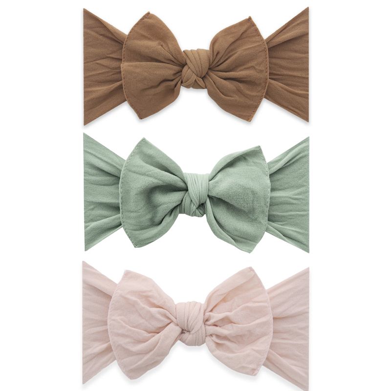 美國baby bling - 純手工極優雅細緻輕柔微彈性/毫無束縛感蝴蝶結髮帶/髮飾禮盒組-小鹿斑比