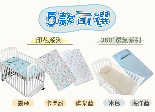 舒福家居 iSuFu - 3D Airmesh 透氣嬰兒床墊+推車墊優惠組-雲朵款-雲朵款推車墊-透氣床墊x1+透氣車墊x1