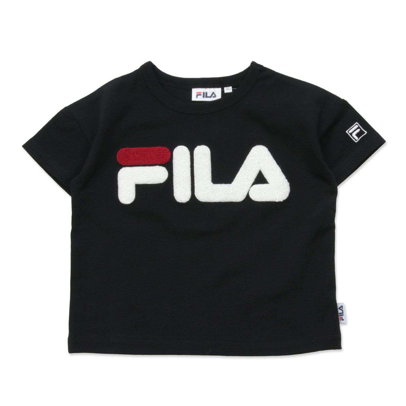 日本 Chil2 - FILA聯名 休閒短袖上衣-方型logo-白