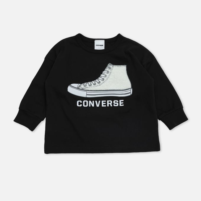 日本 Chil2 - CONVERSE聯名 薄長袖上衣-高筒球鞋-米杏