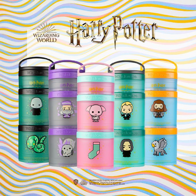 美國 Whiskware 惠食樂 - 哈利波特系列 | 可提式趣味三層零食收納盒(食物/奶粉分裝罐/方便攜帶/衛生/不含環境荷爾蒙雙酚A)