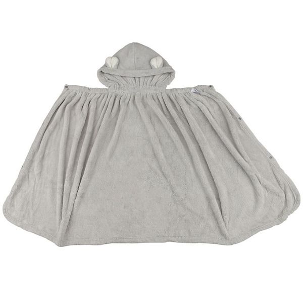 akachan honpo - 動物造型連帽吸水披巾-無尾熊-灰色 (衣長60cm)