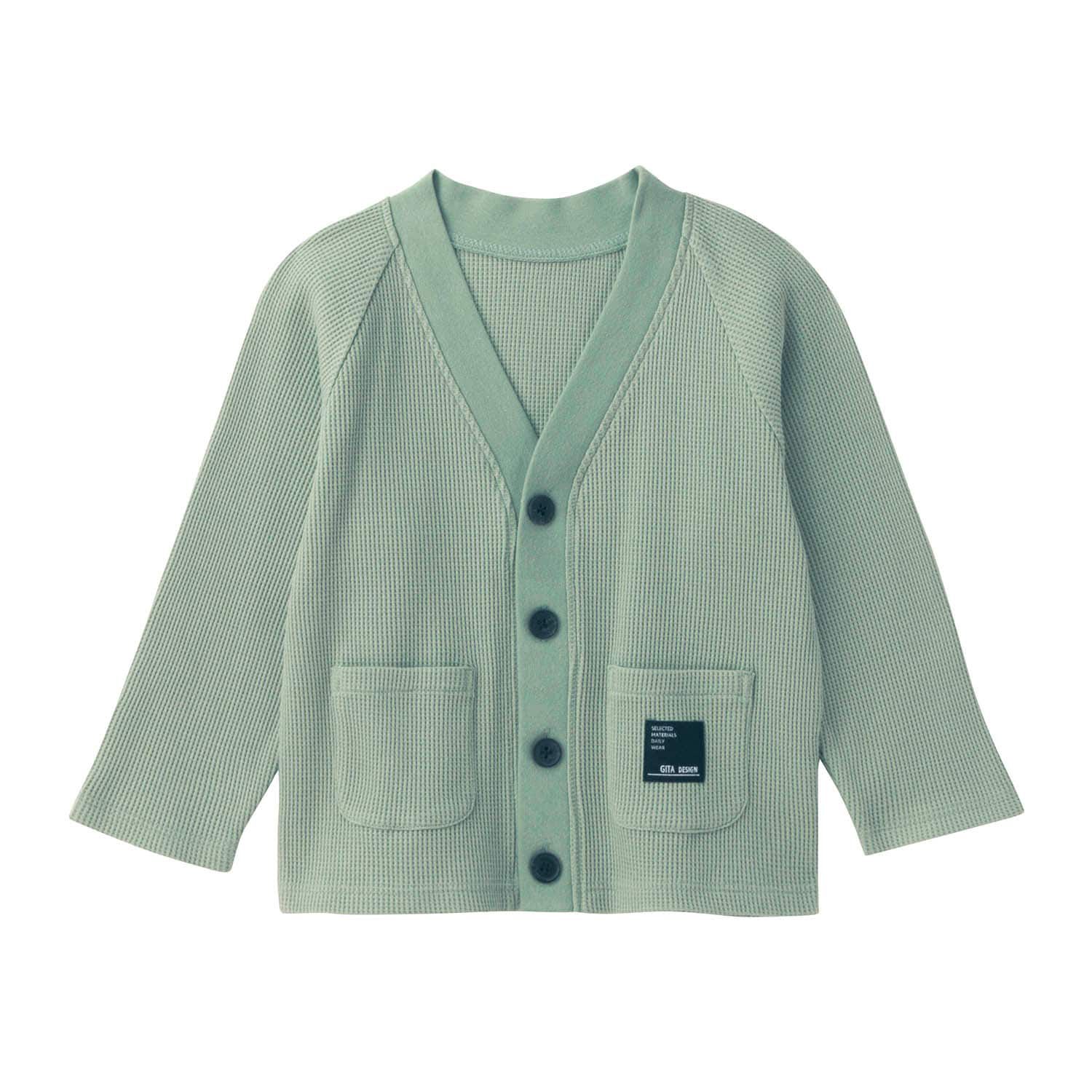 日本千趣會 - 學院風V領針織外套-石墨黑