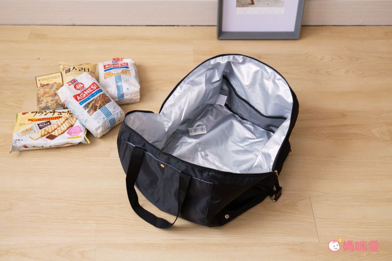 日本 Chepeli - 超大容量保冷購物袋/背包(可套購物籃)-時尚黑-35L/耐重15kg