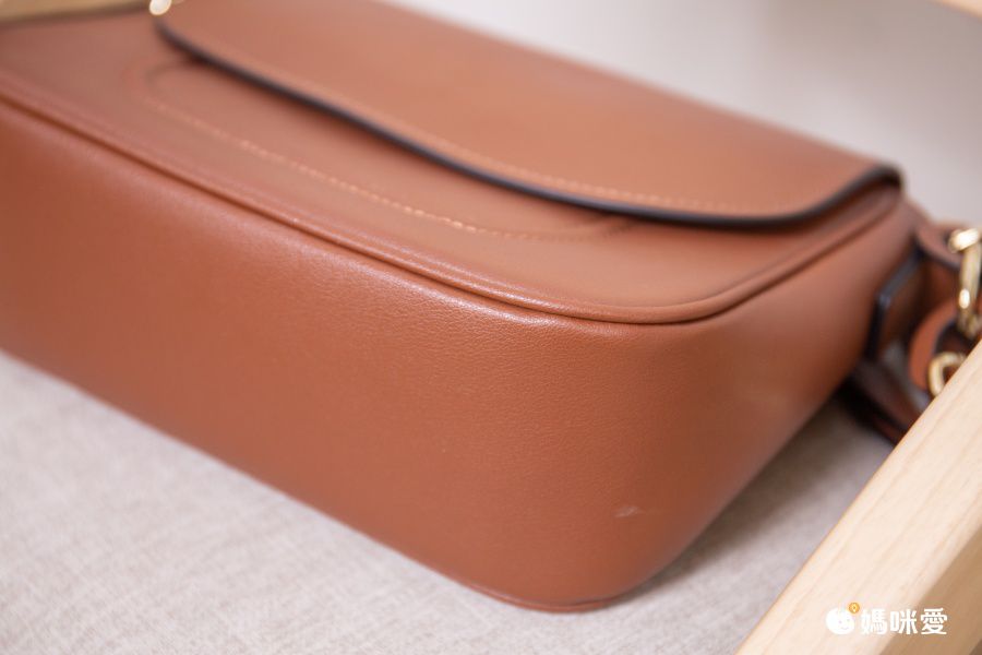 真皮質感腋下馬鞍包-附2種背帶-深棕色 (25x19x9cm)