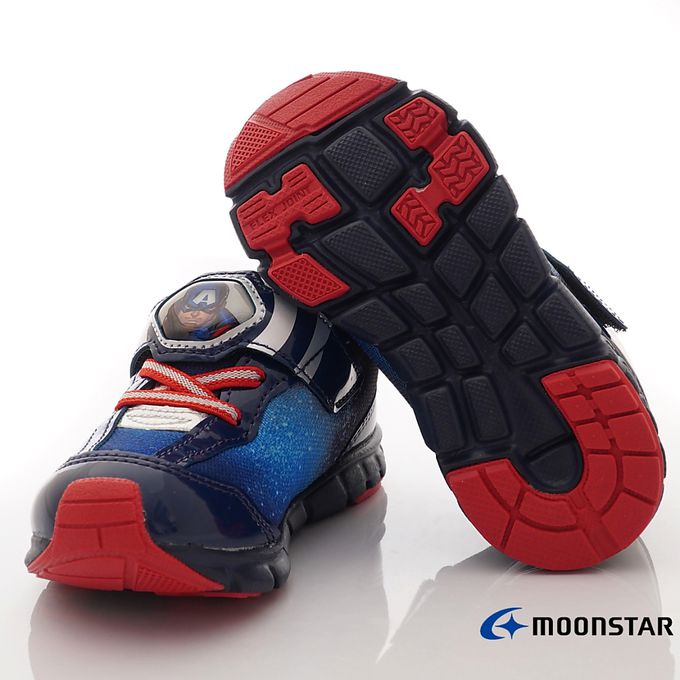 Moonstar日本月星 - 漫威聯名運動鞋-美國隊長(中小童段)-運動鞋-深藍