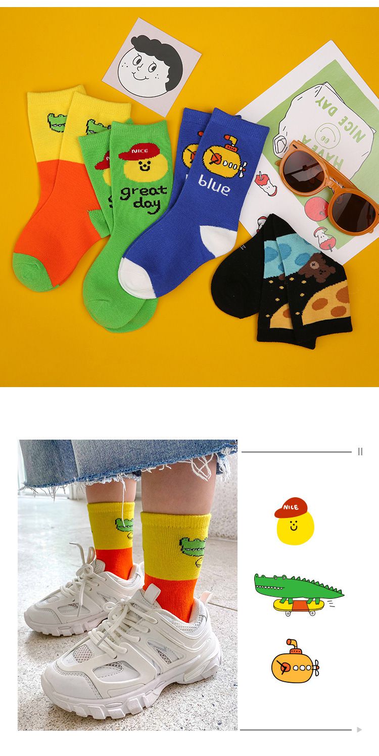 兒童潮襪 (四入一組)-Z234