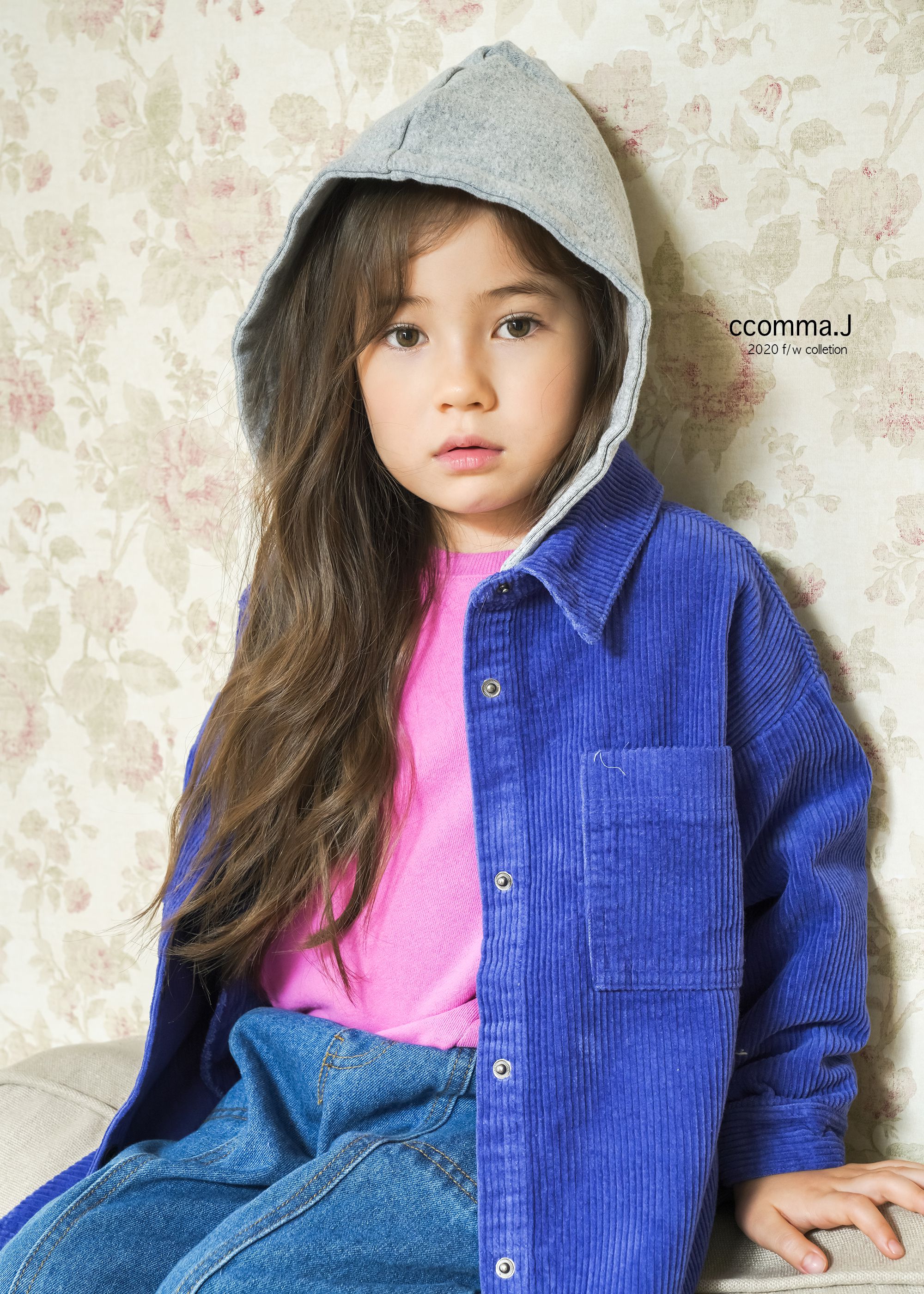 韓國 ccomma. J - 燈芯絨連帽夾克-芥末黃