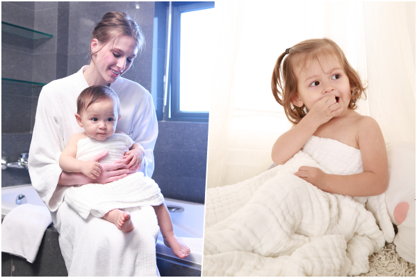 JustGreen - 十層澎澎紗純棉紗布浴巾-粉 (120x95cm)