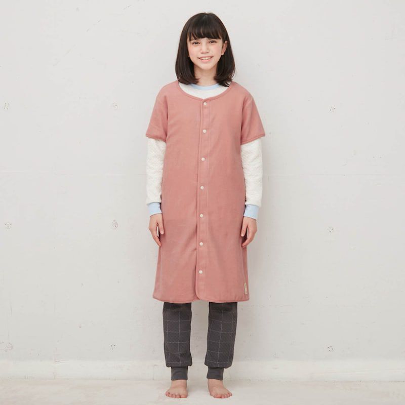 日本千趣會 - GITA 刷毛保暖防踢被/背心-素色-淺軍綠