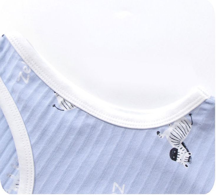 MAMDADKIDS - 竹節棉透氣無袖背心(三件組)-草莓-白+粉紅