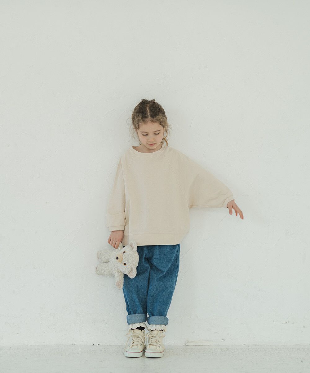 日本 riziere - 純棉Oversize風大學T-象牙白