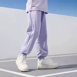 人氣卡通 - 腰鬆緊百搭休閒長褲-卡通人物美樂蒂-紫色