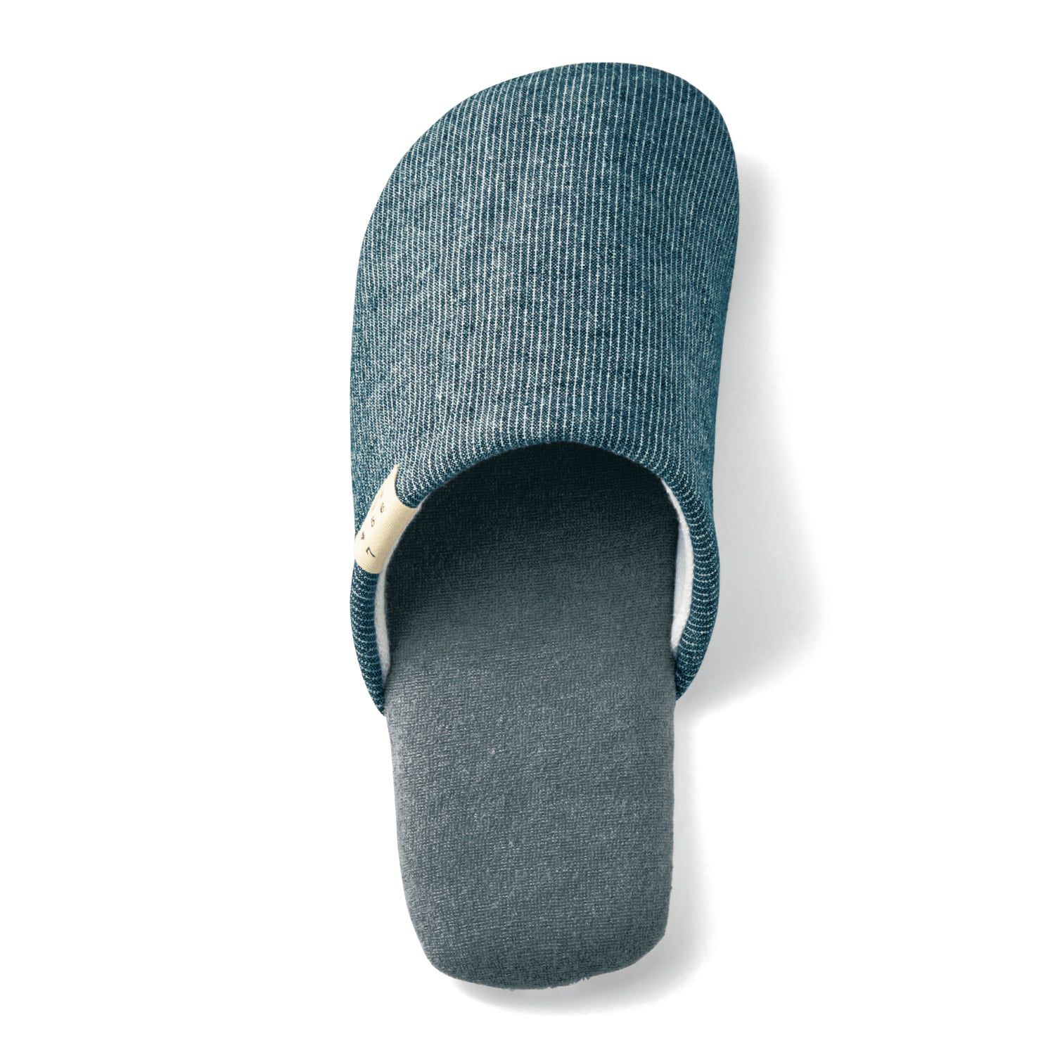 日本千趣會 - 無印風 天然素材可機洗室內拖鞋-黑色條紋