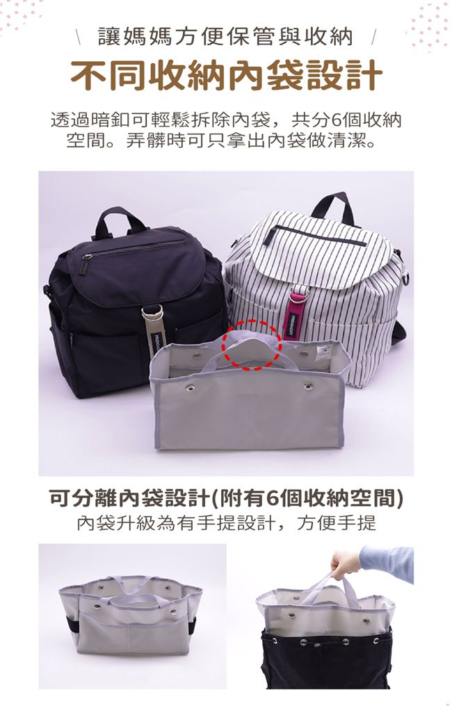 韓國 Friendaddy - 輕巧時尚後背包 - 焦糖色 (多用途媽媽包)