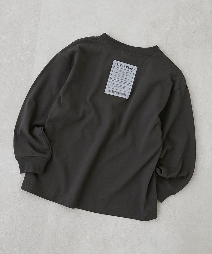 日本 devirock - 100%棉 定番印花長袖上衣-美味三明治-燕麥