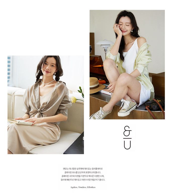 糖果色簡約薄款長袖修身上衣-香檳色