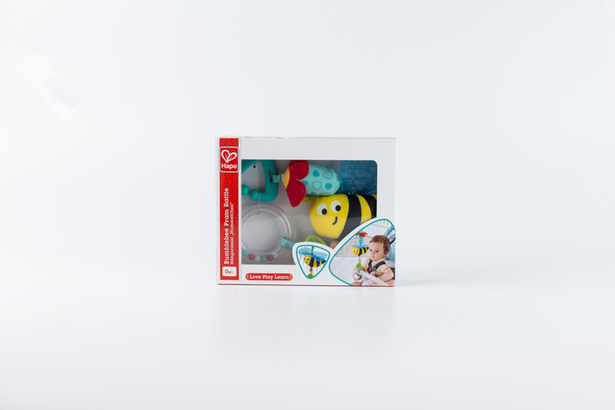 新生兒玩具福袋【1314攏齁哩組】-含小牛津觸覺球(10入)+K's Kids布書黑白紅*1+Wonder Child馬卡龍軟積木11pcs*1+日本樂雅手搖鈴/掛件隨機*1+德國 Hape蜜蜂懸掛搖鈴*1-原價$2014