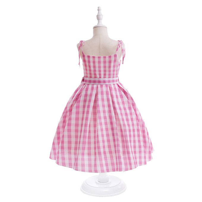 love, charlotte - 電影風芭比風格洋裝組-洋裝+髮飾-粉白色