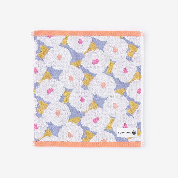 日本代購 - 【SOU·SOU】日本製今治純棉方巾-椿文 (25x25cm)