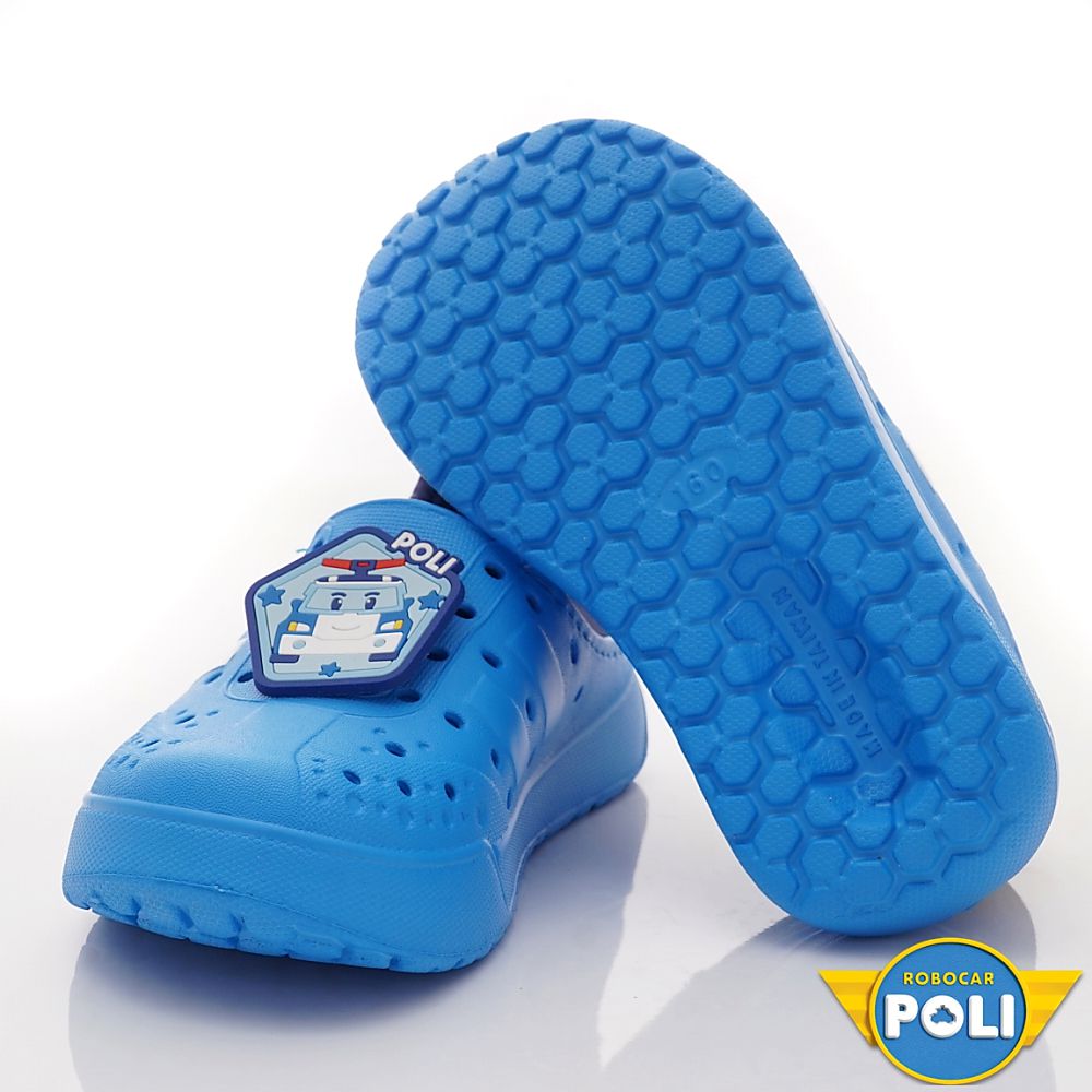 台灣製POLI洞洞休閒便鞋(中小童段)-休閒鞋-藍