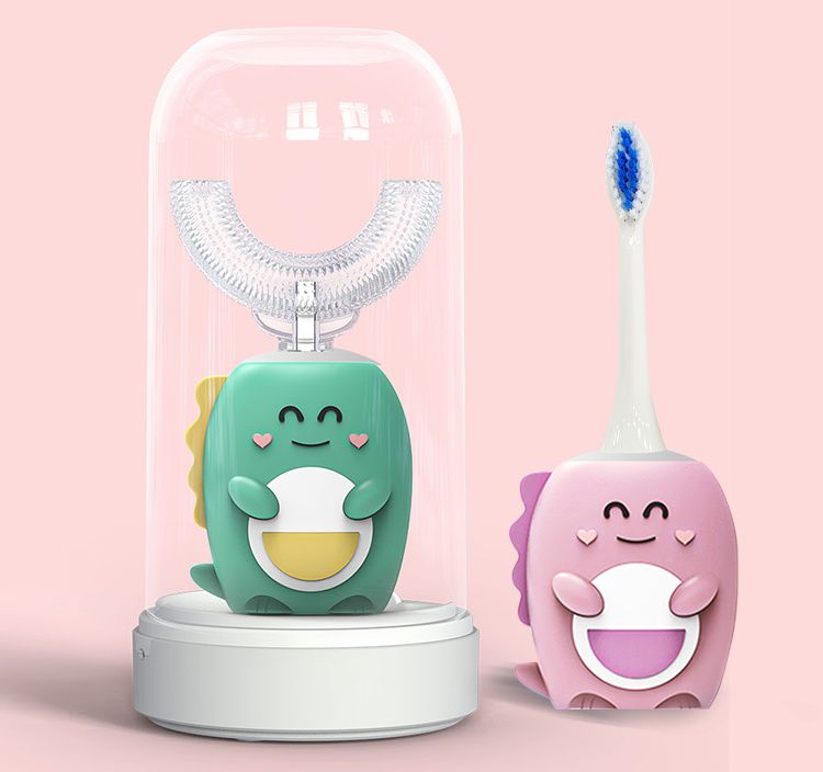 NETTEC - 恐龍造型兒童電動牙刷專用長柄刷頭(6入)-不含主機