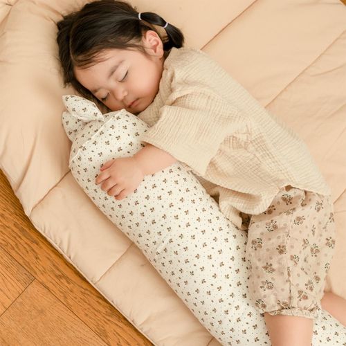 純手工製純棉柔感兒童長條抱枕/靠枕/睡眠輔助枕/側睡抱枕-Hi Cat 貓耳