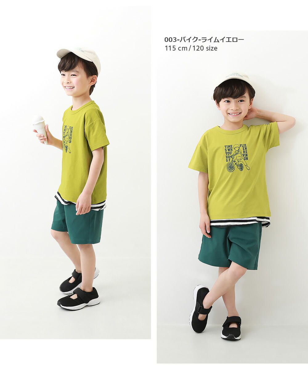 日本 devirock - 易清潔系列 定番印花短袖上衣-蹺蹺板-灰