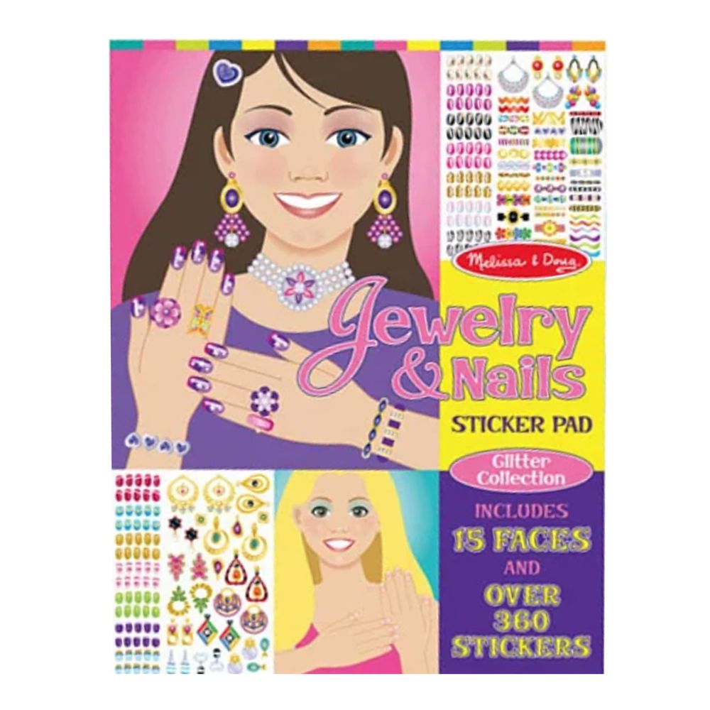 美國瑪莉莎 Melissa & Doug - MD 貼紙簿-珠寶與指甲彩繪