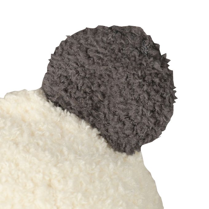 akachan honpo - 毛茸茸動物針織帽-米白色