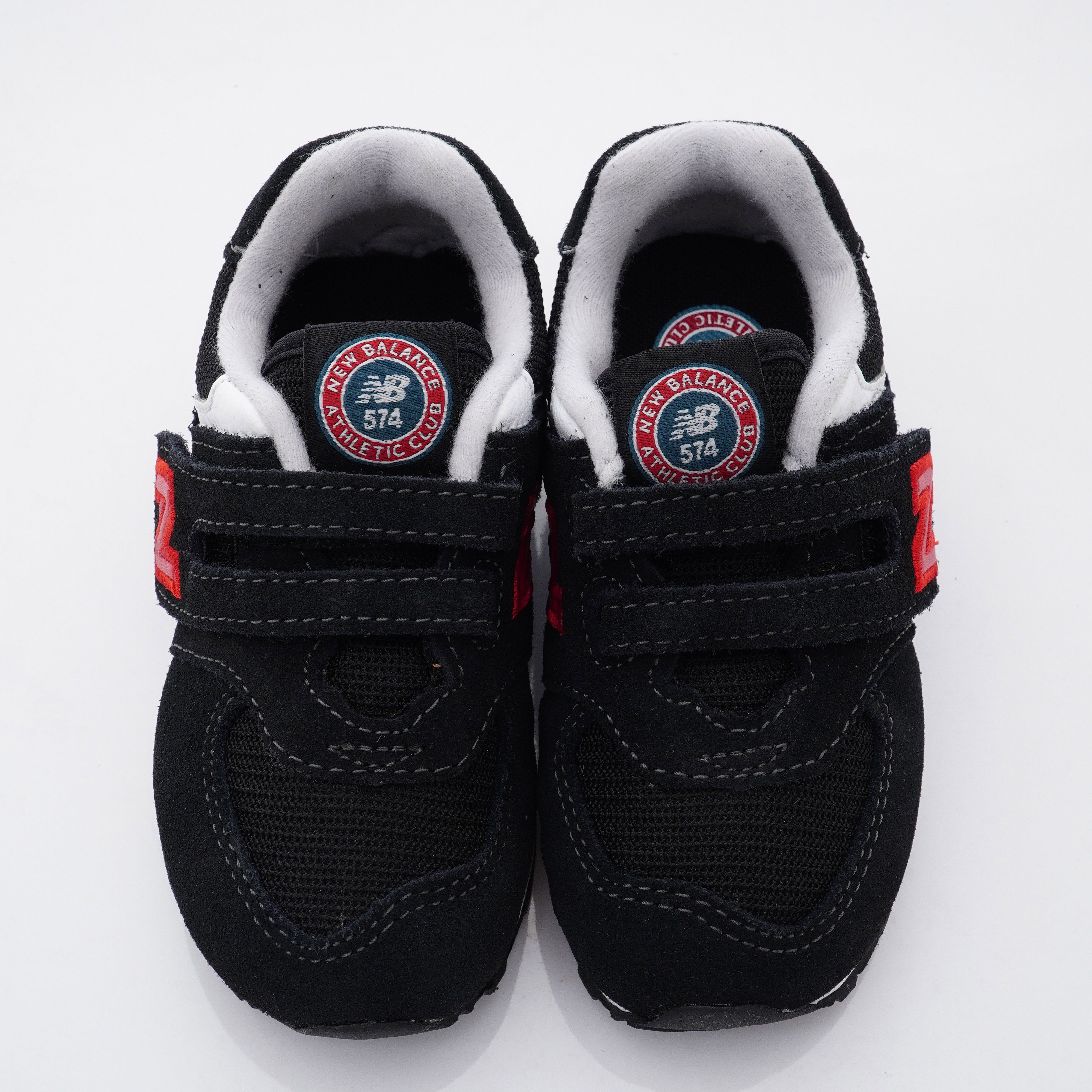 New Balance - NB313系列大絆帶休閒鞋款(小童段)-黑/深紅