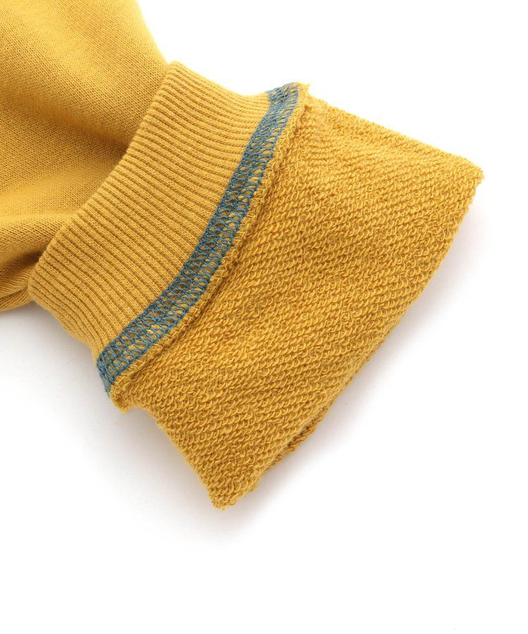 日本 BREEZE - 正反OK！裏毛圓領縫線長袖上衣-橘