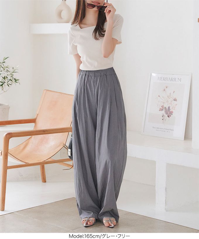 日本 Kobe Lettuce - 嫘縈涼感 全鬆緊寬版休閒長褲-黑