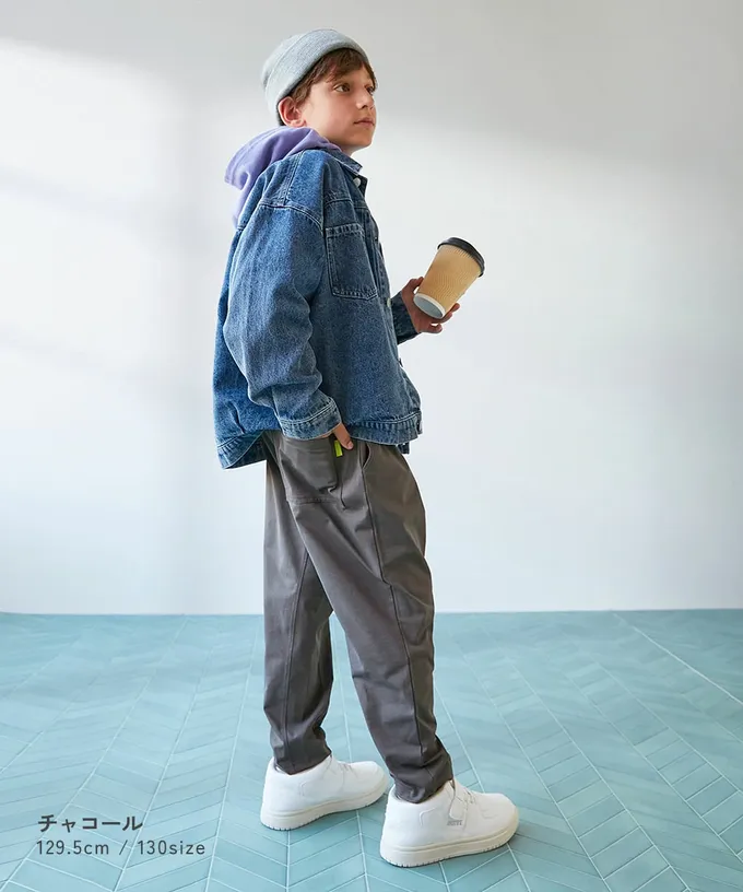 日本 devirock - 速乾抗毛球不易皺錐形長褲-炭灰