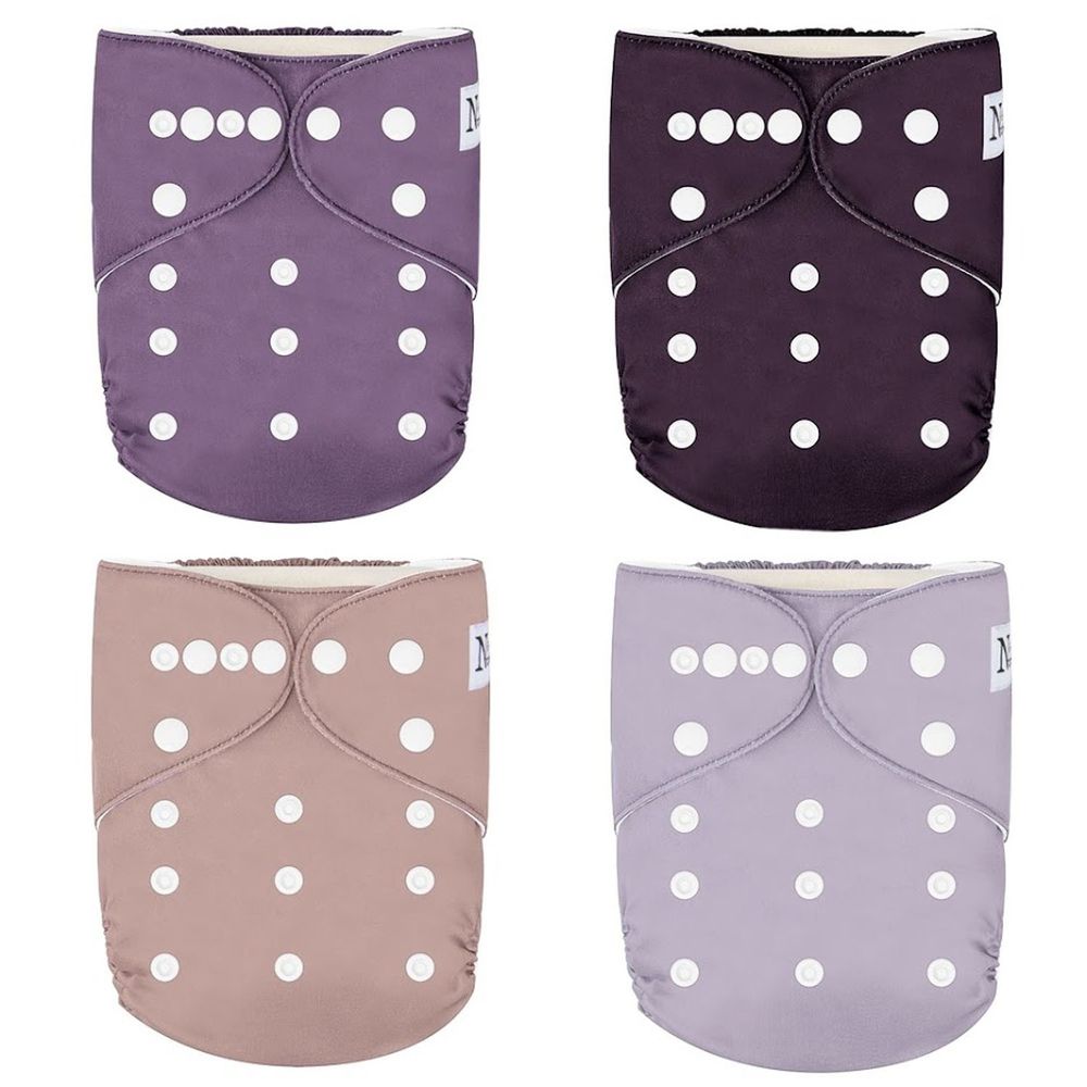 Nora's Nursery - 成長型口袋式布尿布-4件組 附尿墊-愛的守護石 (4.5~16公斤)