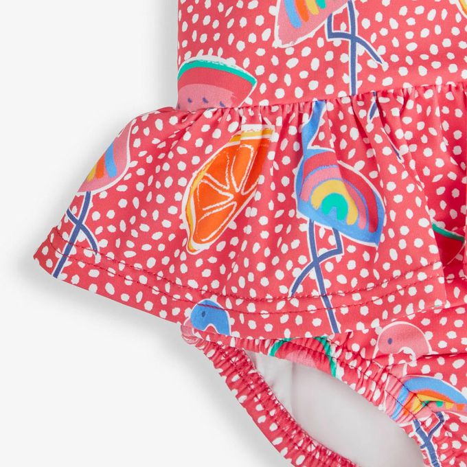 英國 JoJo Maman BeBe - 嬰幼兒/兒童連身泳裝(內有尿布褲)-夏威夷紅鶴