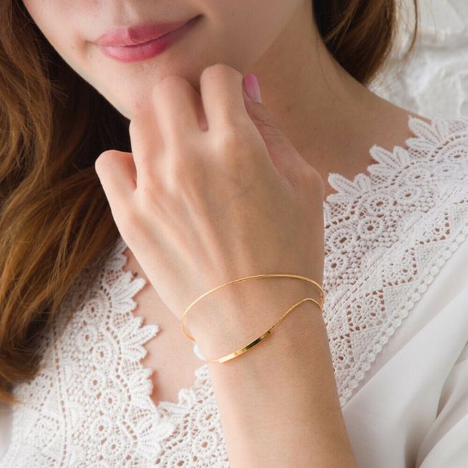 日本 Melody Accessory - 日本製 柔美細緻雙層手鏈-鏈條-金